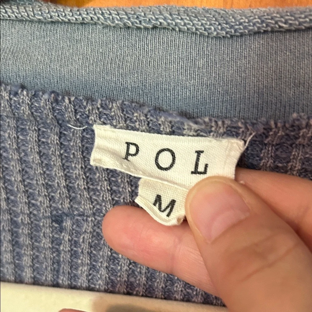 POL Distressed Blue Sweatshirt - Picture 2 of 3